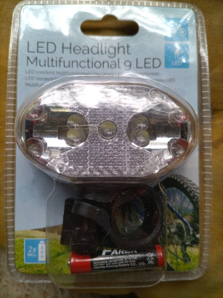 Fietslamp nieuw, Ophalen of Verzenden, Nieuw, Batterij, Verlichtingsset