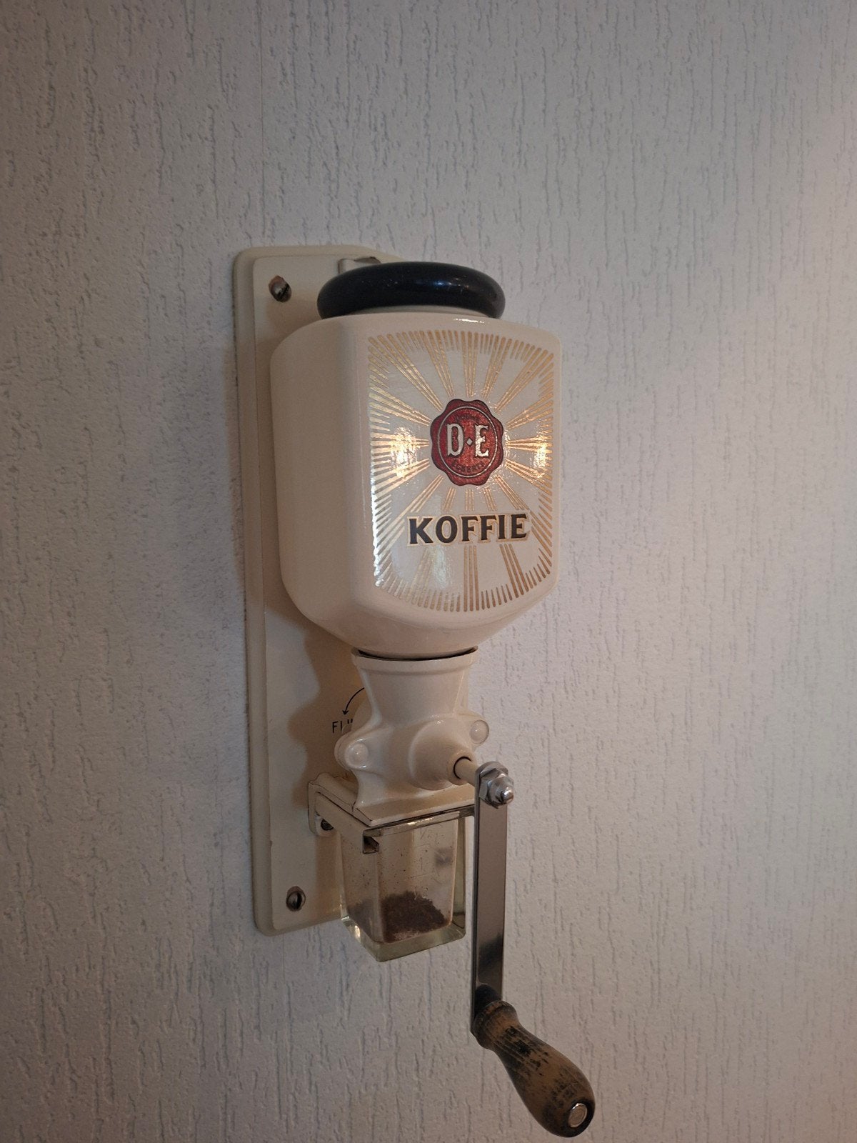 Vintage Douwe Egberts wandkoffiemolen, Ophalen of Verzenden