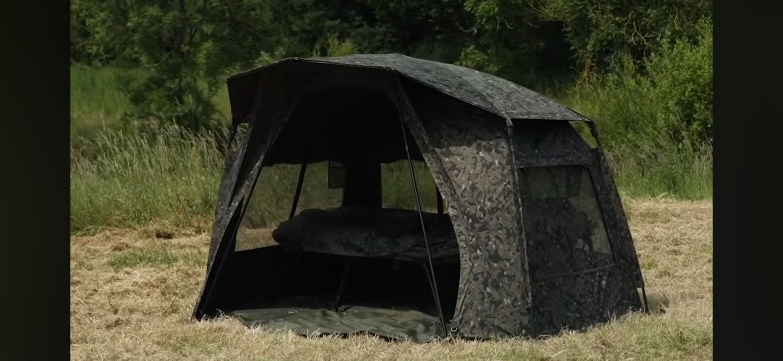 Trakker RS 100 Camo Bivvy met Vapour Shield en skull cap, Watersport en Boten, Hengelsport | Karpervissen, Gebruikt, Overige typen