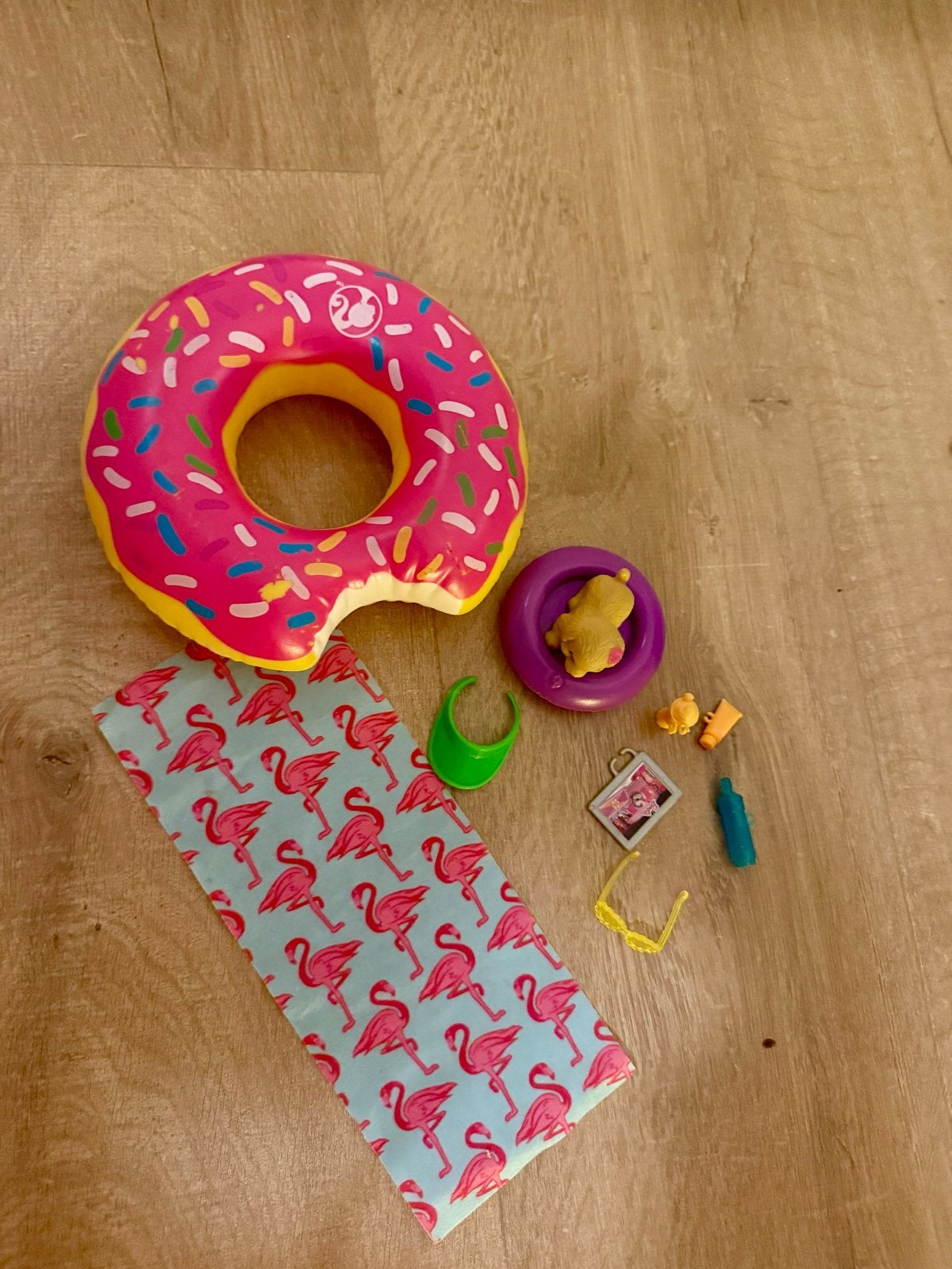 Barbie Outdoor Donut Floatie set FXG38 – Mattel, Ophalen of Verzenden, Gebruikt, Barbie