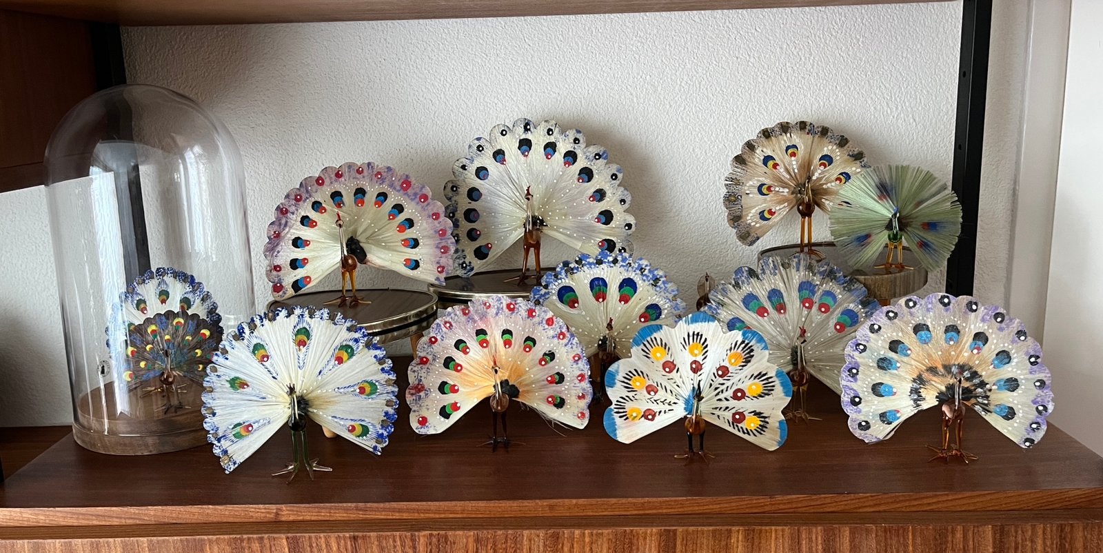 Verzameling vintage Lauscha pauwen, Diversen, Kerst, Zo goed als nieuw, Ophalen