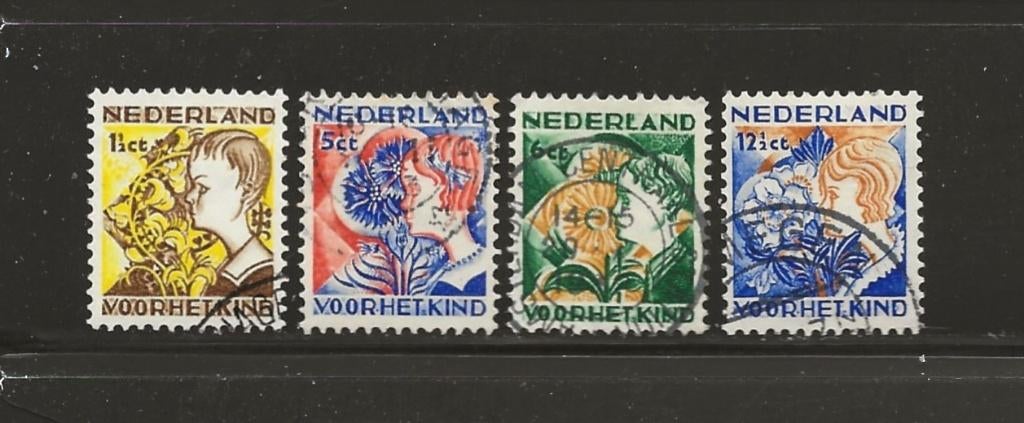 1932 Kinderzegels 248-251 gestempeld C81, Verzenden, T/m 1940, Gestempeld