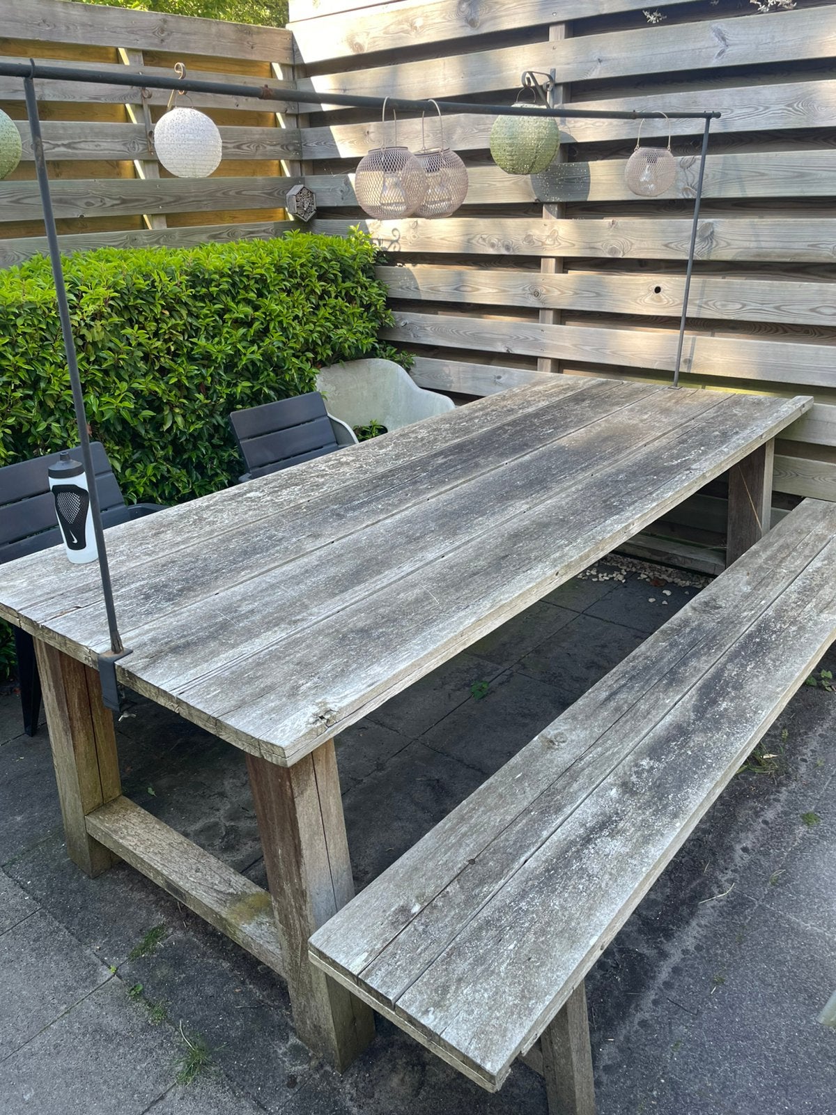 Tuintafel (gratis af te halen), Tuin en Terras, Picknicktafels, Ophalen, Gebruikt, Rechthoekig, Hout