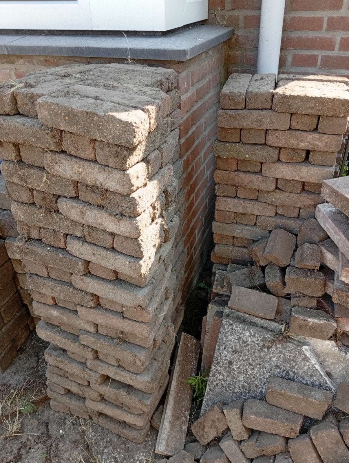Klinkers grijs/rood, Ophalen, Beton, Klinkers