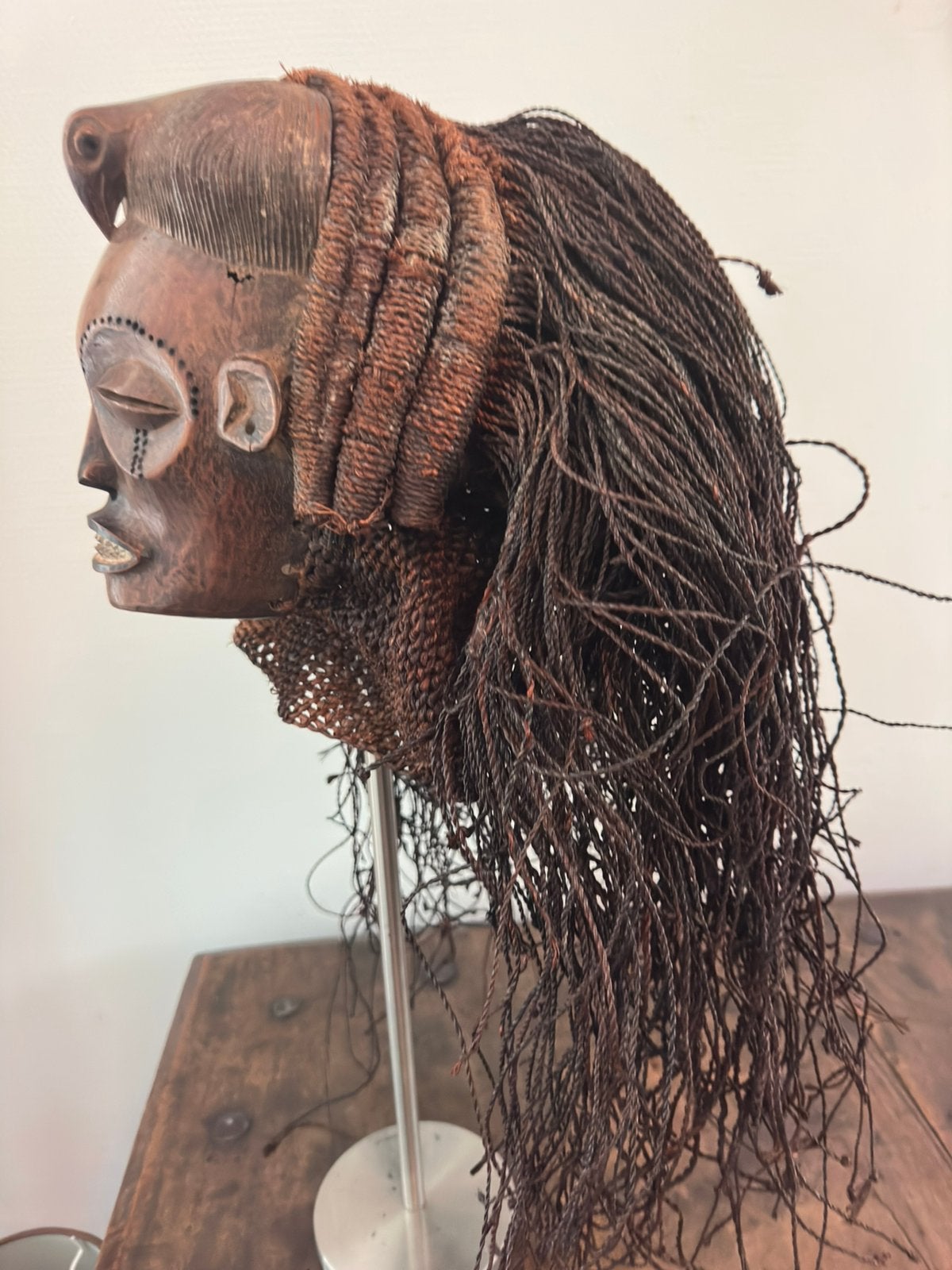 Exclusief Chokwe Boodschapper masker Bakwanga collectie 1960, Antiek en Kunst, Ophalen of Verzenden