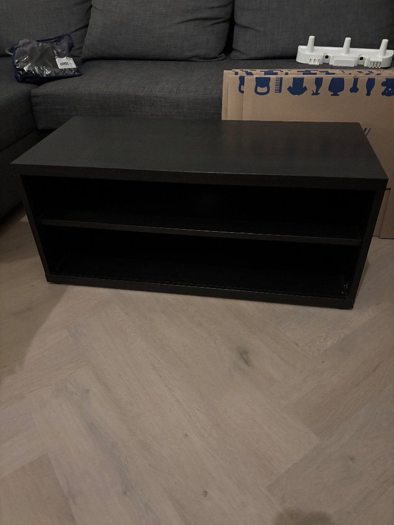 IKEA zwart tv-meubel / kast, Ophalen, Minder dan 50 cm, Zo goed als nieuw, Minder dan 100 cm