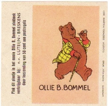 Ollie B.Bommel - plaatje van Luteijn, Verzamelen, Ophalen of Verzenden, Zo goed als nieuw