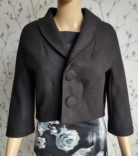 HANS UBBINK Kort Zwart Jasje/ Blazer maat 36, Zwart, Ophalen of Verzenden, Zo goed als nieuw, Jasje