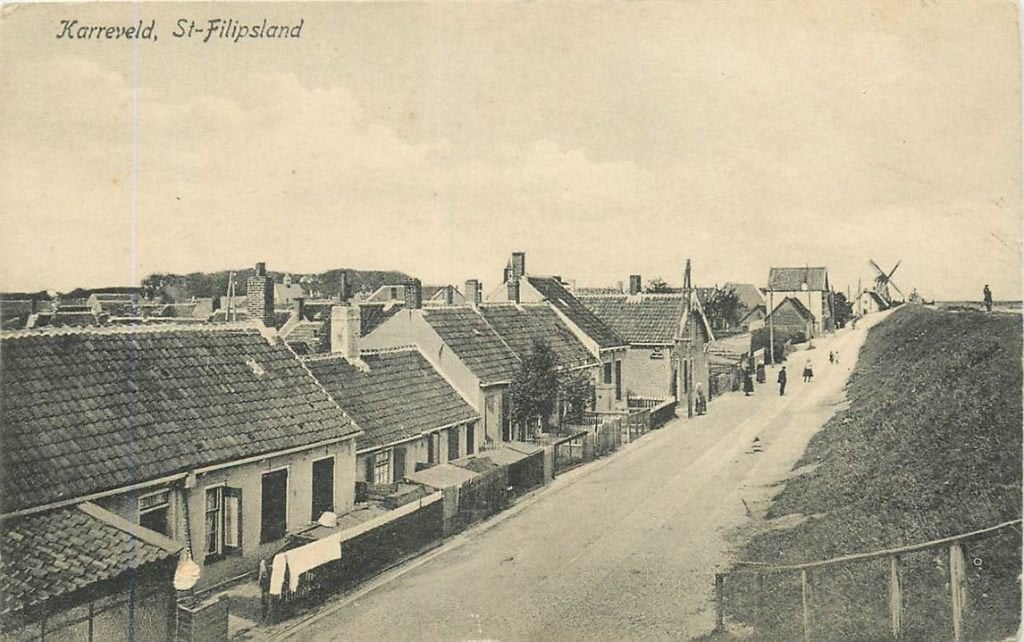 378-312-009 St Philipsland Karreveld, Verzamelen, Ansichtkaarten | Nederland, Verzenden, Voor 1920, Zeeland