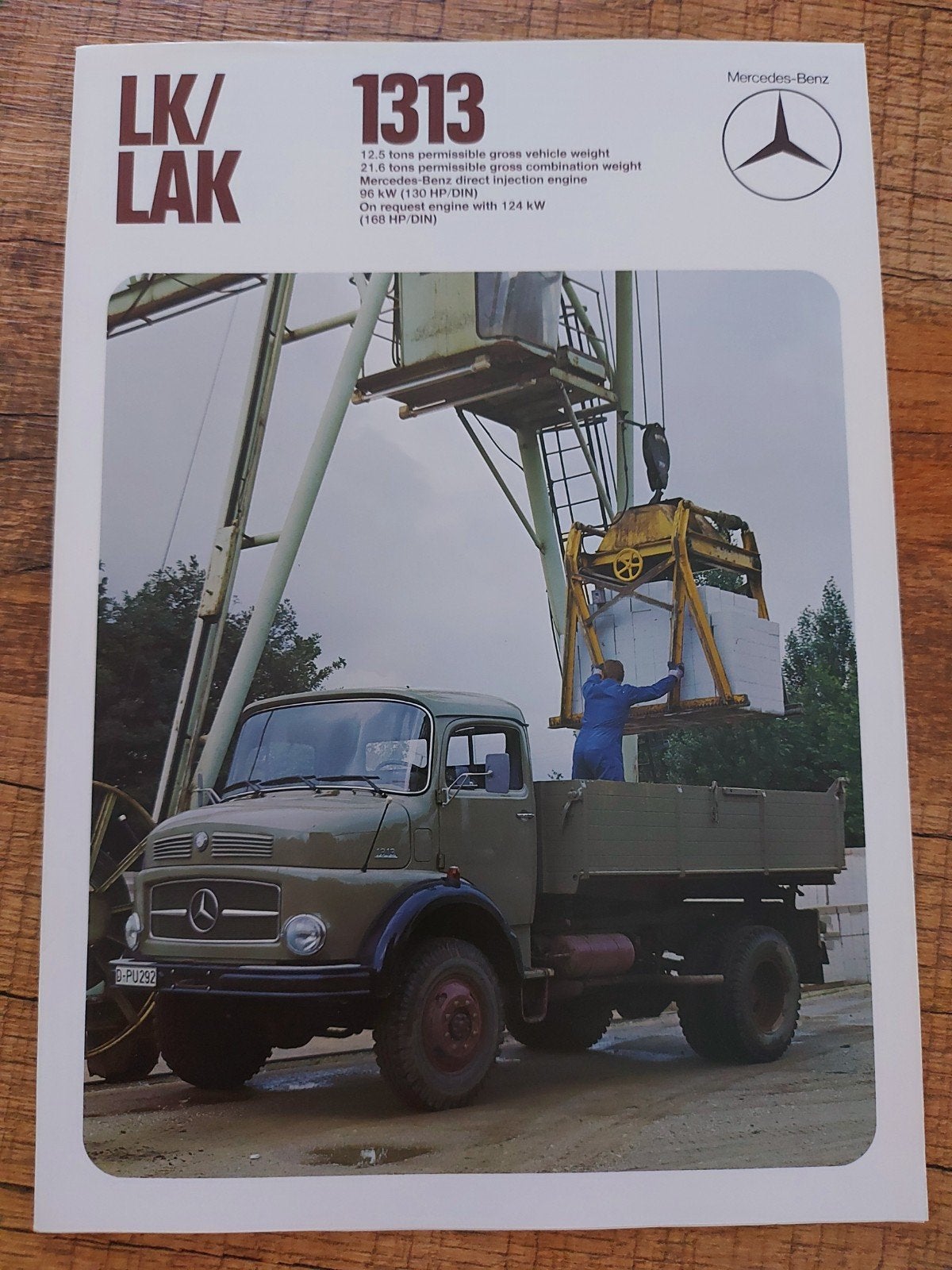 Mercedes LK / LAK 1313 vrachtwagen folder Engelstalig, Ophalen of Verzenden, Zo goed als nieuw, Mercedes