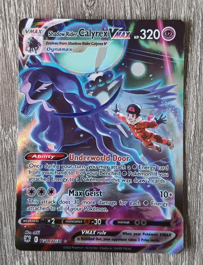 Shadow Rider Calyrex Vmax Astral Radiance Trainer Gallery, Ophalen of Verzenden, Zo goed als nieuw, Losse kaart, Foil