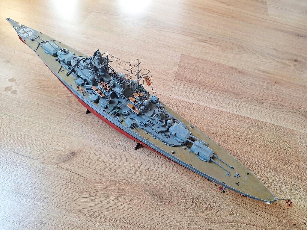 1:350 1/350 Tamiya Tirpitz (Gebouwd), Hobby en Vrije tijd, Modelbouw | Boten en Schepen, Ophalen of Verzenden, Gebruikt, 1:200 of kleiner