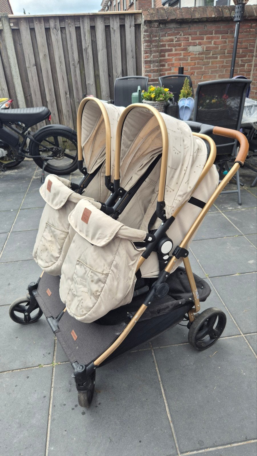 Fijne duowagen, Kinderen en Baby's, Kinderwagens en Combinaties, Gebruikt, Duowagen, Combiwagen, Ophalen