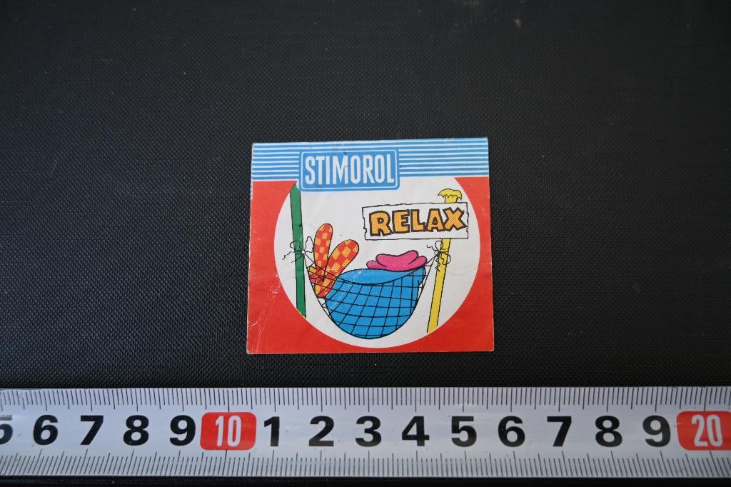 sticker kauwgom STIMOROL chewing gum relax, Ophalen, Zo goed als nieuw