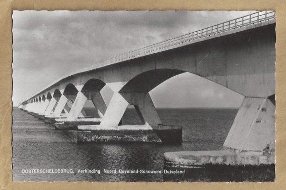 Oosterscheldebrug - Verbinding N-Beveland Schouwen-Duiveland, Ophalen of Verzenden, 1960 tot 1980, Ongelopen, Zeeland