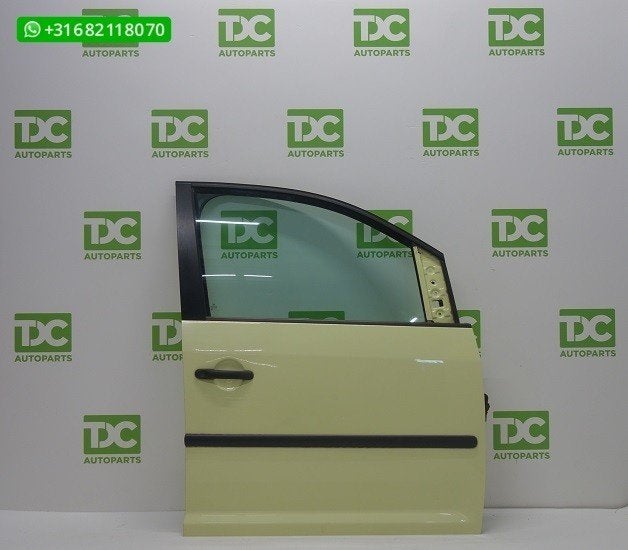 Volkswagen Caddy ('03-'10) Voorportier rechts lime groen, Gebruikt, Ophalen of Verzenden, Volkswagen, Voor