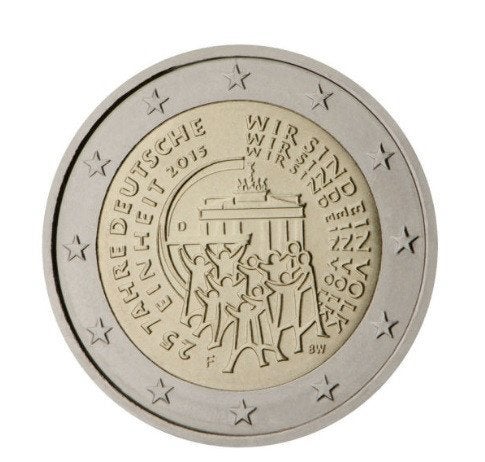 Duitsland 2 Euro 2015 25 Jaar Duitse Eenheid, Postzegels en Munten, Munten | Europa | Euromunten, Ophalen of Verzenden, Duitsland