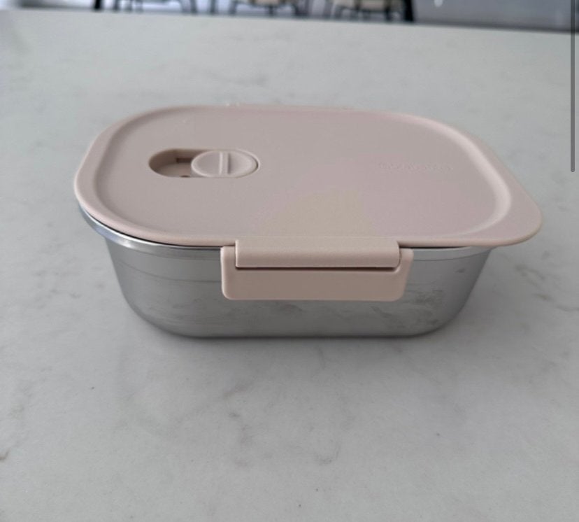 RVS brabantia   Broodtrommel, Ophalen, Zo goed als nieuw, Roze, Metaal