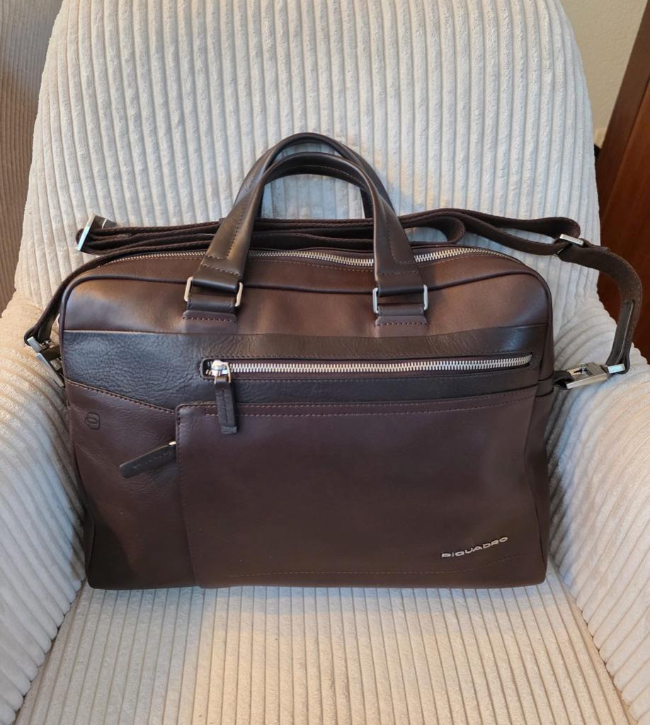 New Piquadro 15” laptop bag - brown, Computers en Software, Laptoptassen, Bruin, 15 inch, Verzenden, Nieuw