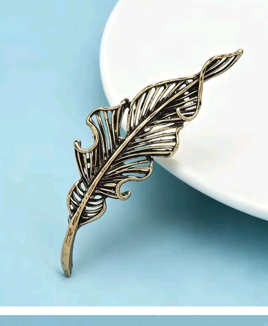 Nieuwe Broche - Vintage Veer Design, Ophalen, Overige materialen, Minder dan 4 cm, Nieuw