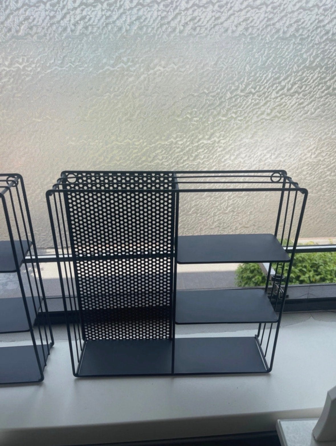 Zwart metalen wandrekje / opbergrekje, Ophalen of Verzenden, Nieuw