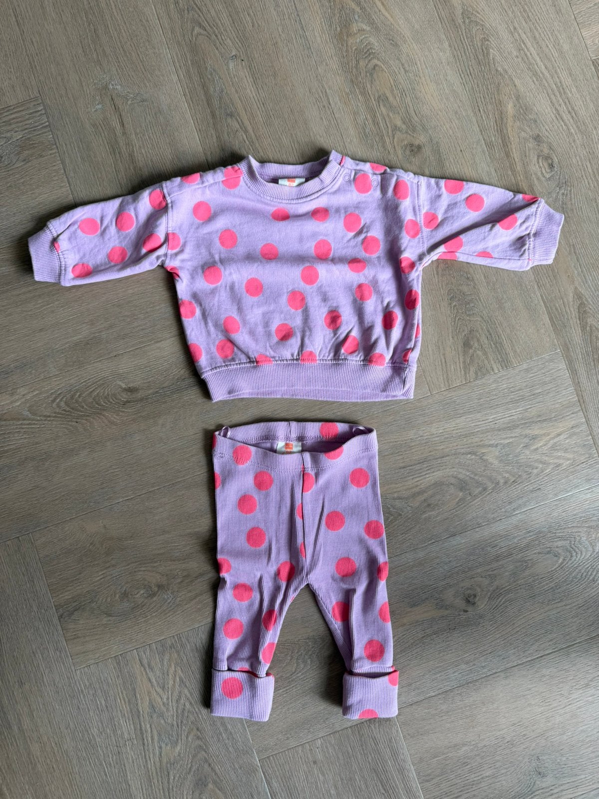 Hema meisjes setje stippen maat 62, Kinderen en Baby's, Babykleding | Maat 62, Ophalen of Verzenden, Zo goed als nieuw, Meisje