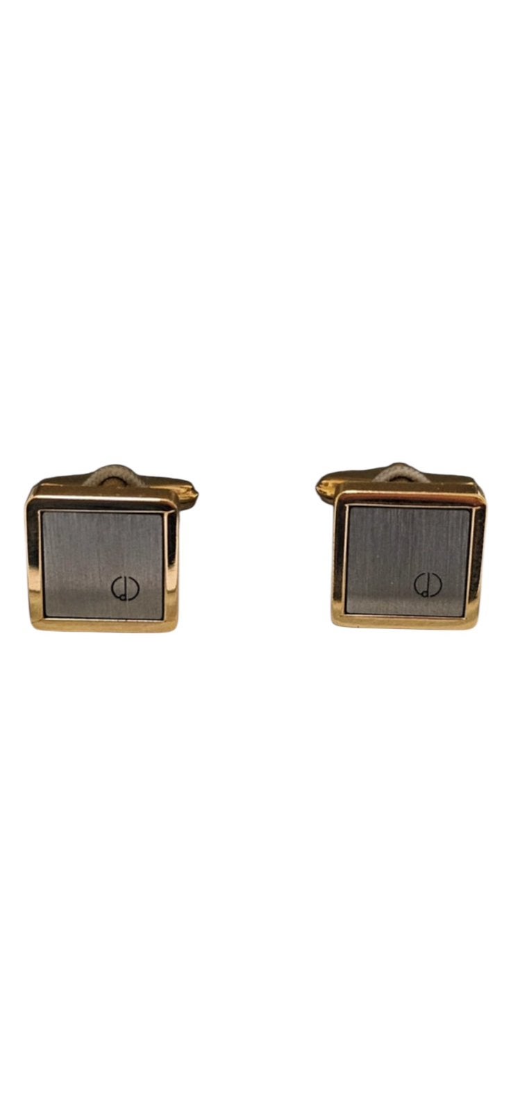 Dunhill vergulde manchetknopen – met originele doos, Ophalen of Verzenden, Zo goed als nieuw, Goud, Verguld