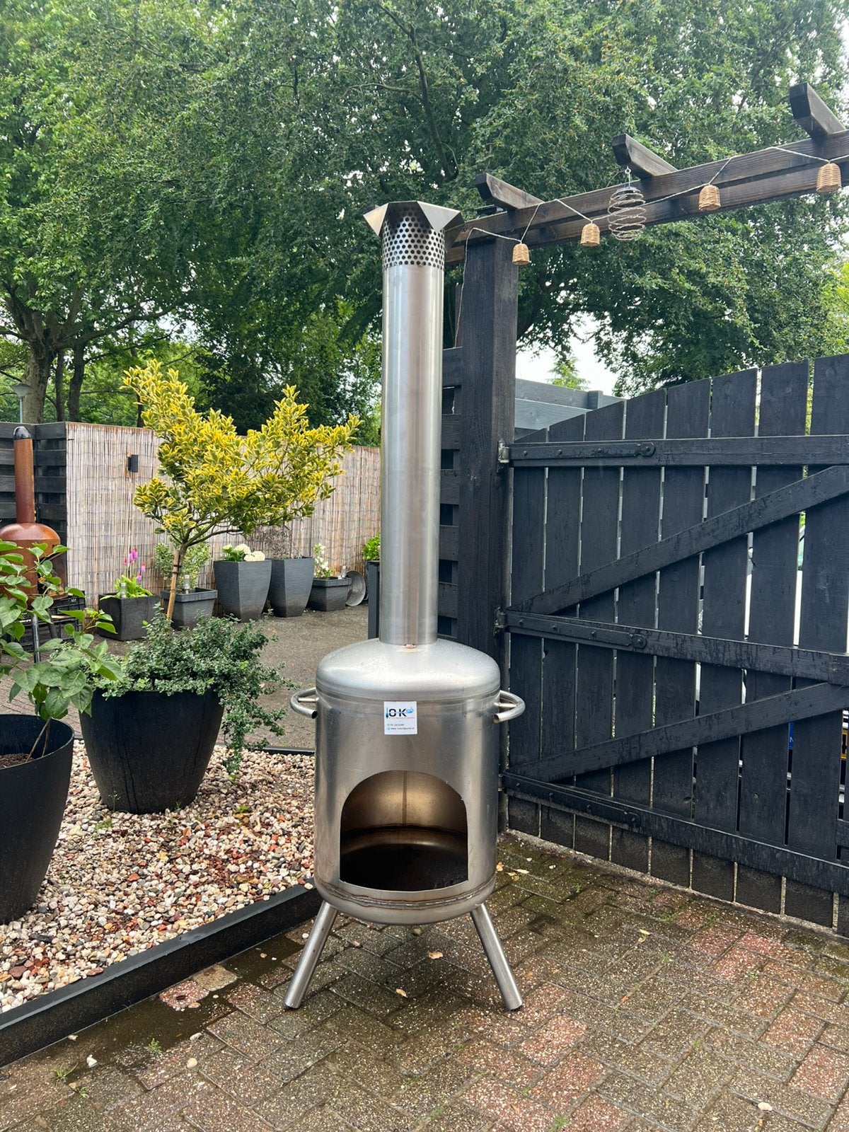 rvs tuinkachel tuinhaard terrashaard buitenkachel kachel, Ophalen of Verzenden, Nieuw