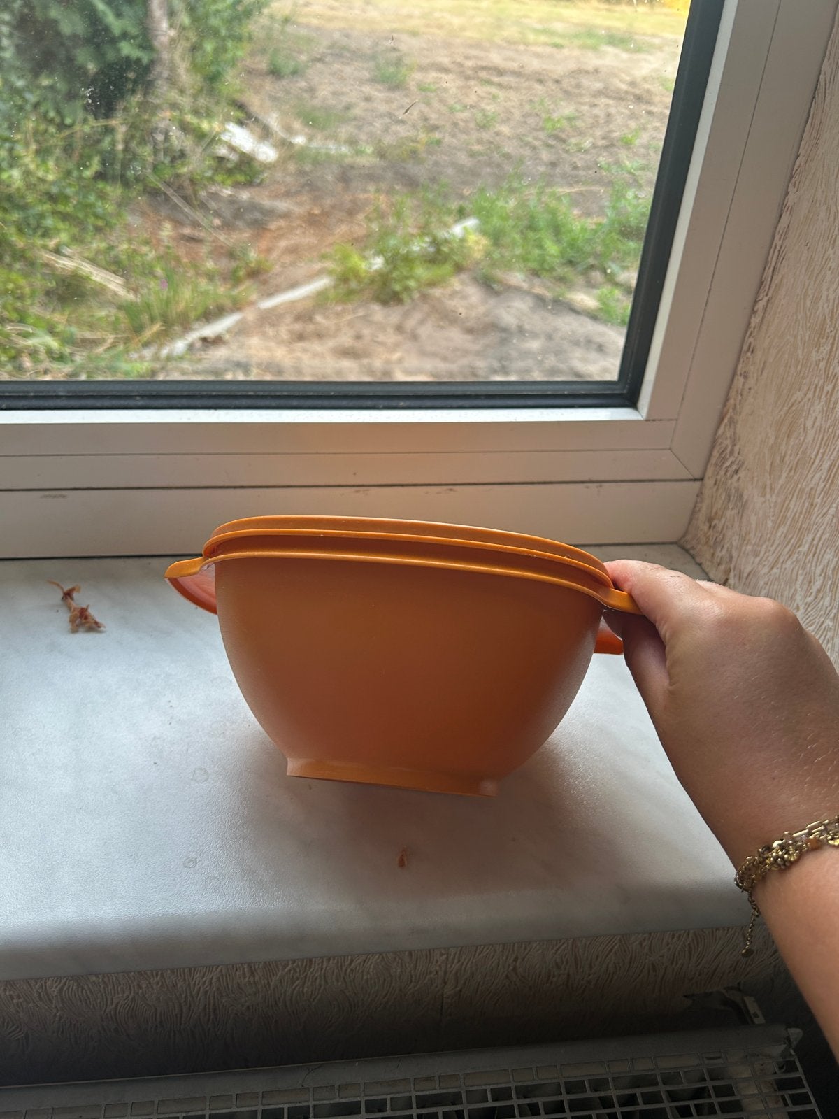 Tupperware Oranje Schaal met Deksel, Huis en Inrichting, Keuken | Tupperware, BPA-vrij, Gebruikt, Schaal, Oranje
