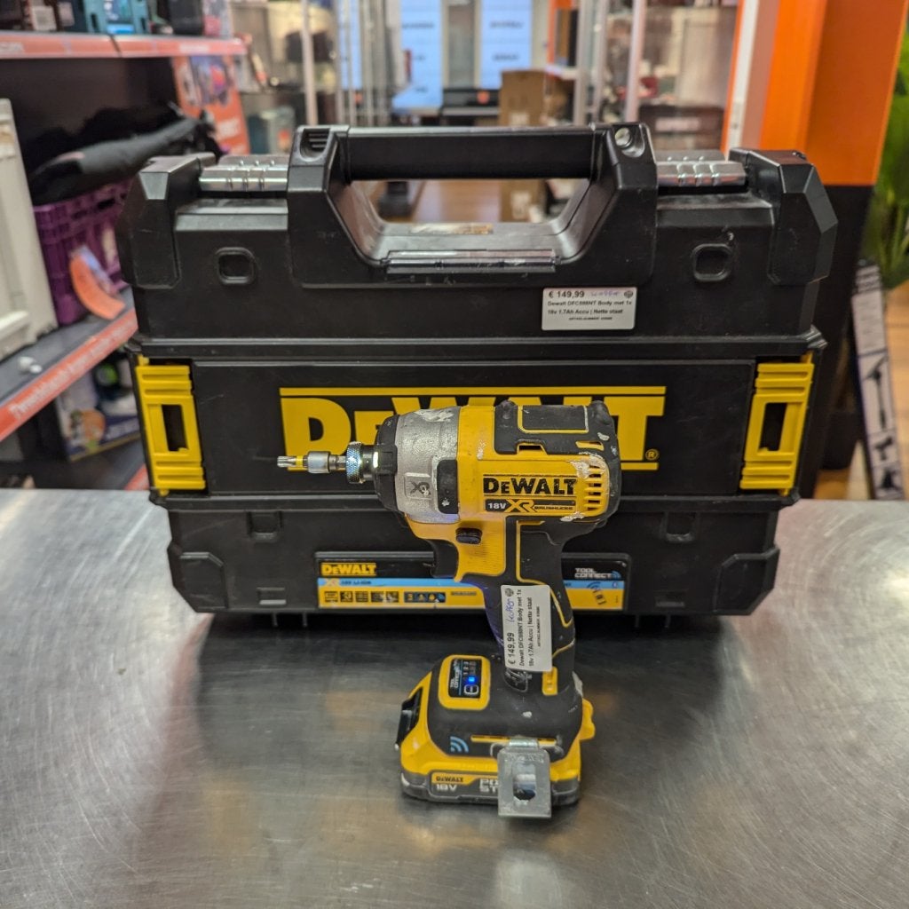 Dewalt DFC888NT Body met 1x 18v 1.7Ah Accu | Nette staat, Dewalt, Gebruikt, Support@dewalt.com, 701 E. Joppa Road
Towson, MD 21286
USA