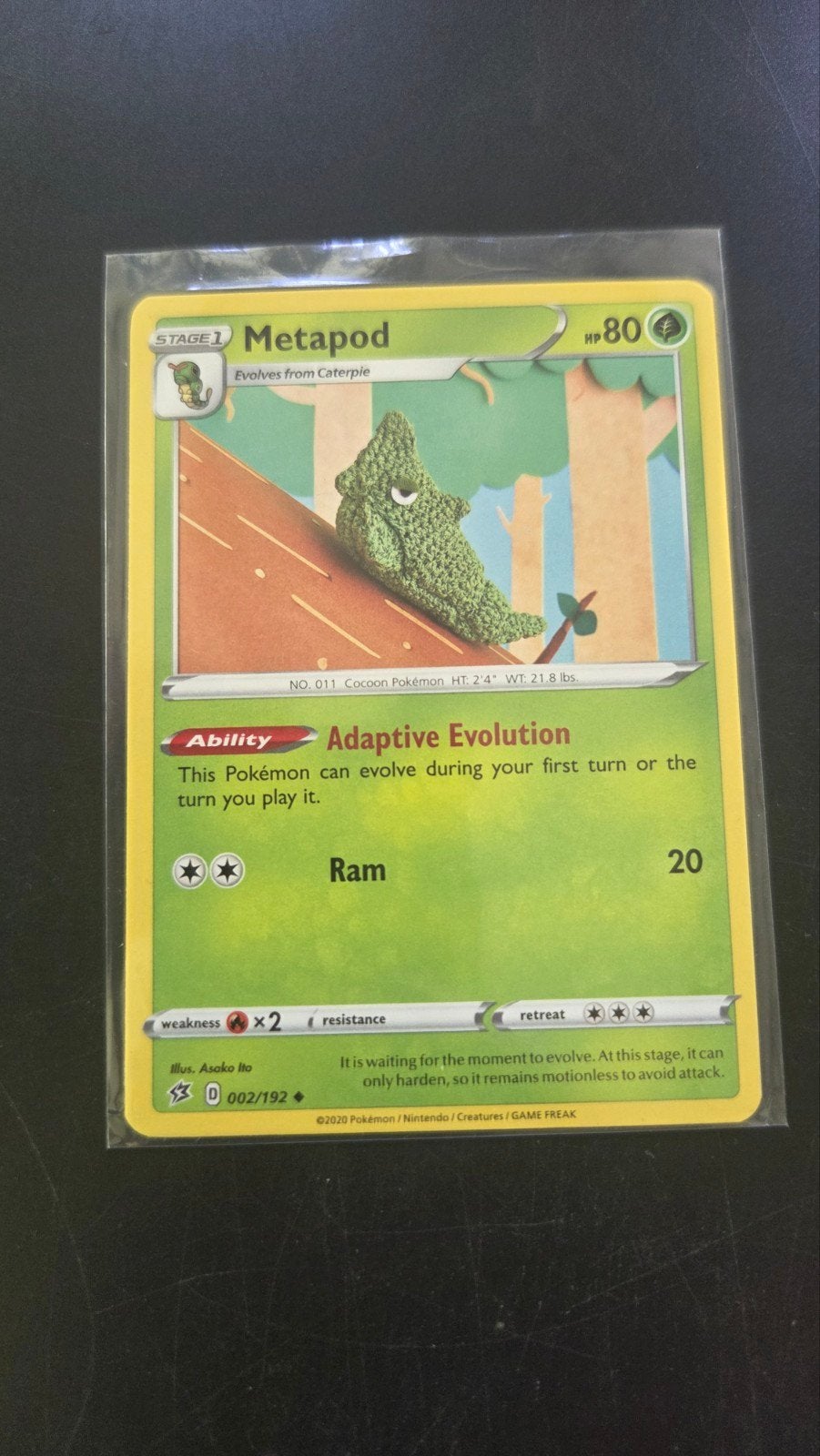 Metapod 002/192 - Rebel Clash Pokémon Kaart, Verzenden, Zo goed als nieuw, Losse kaart