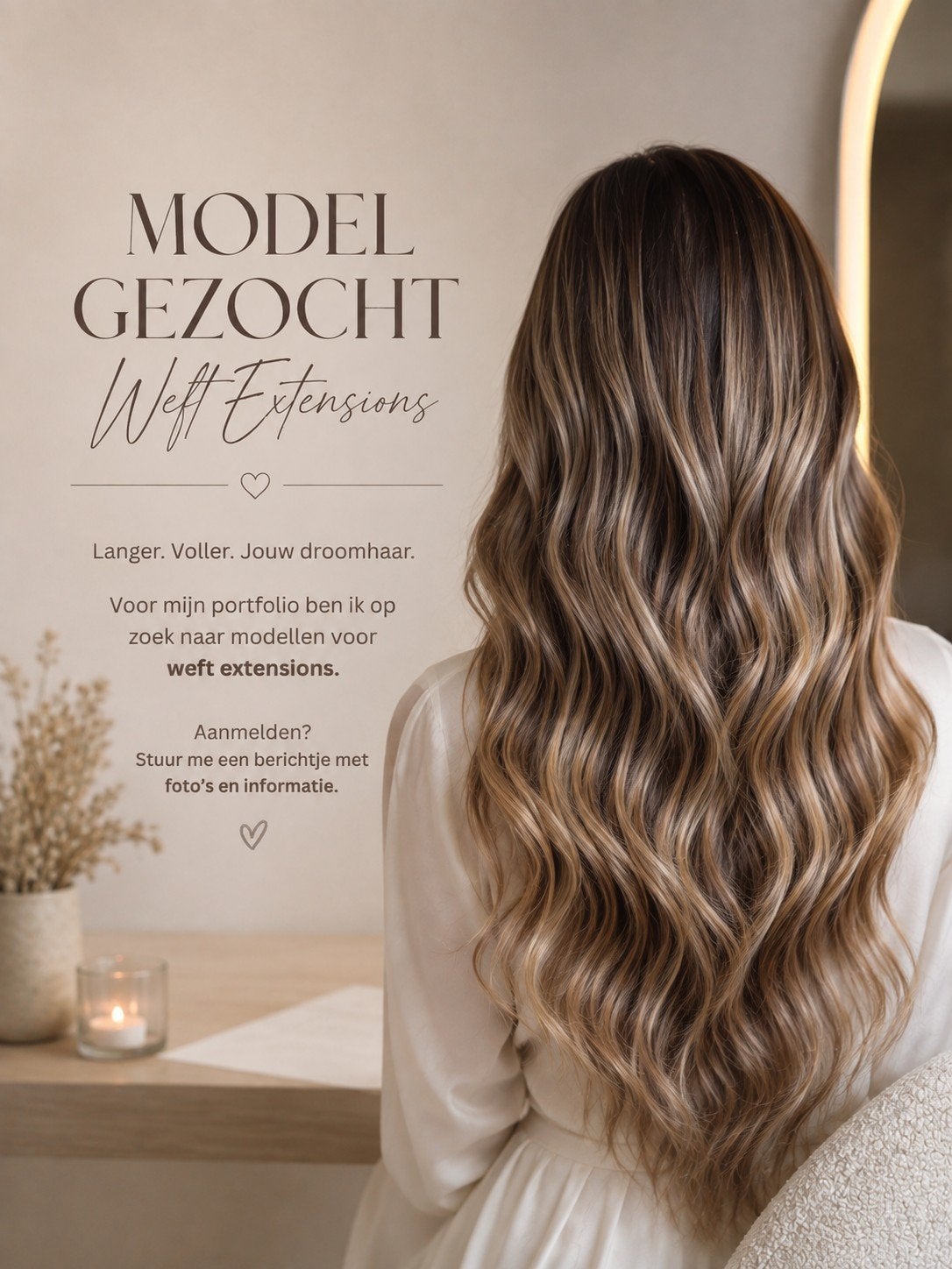 Model gezocht voor weft extensions in Soest, Ophalen of Verzenden, Nieuw, Pruik of Haarverlenging
