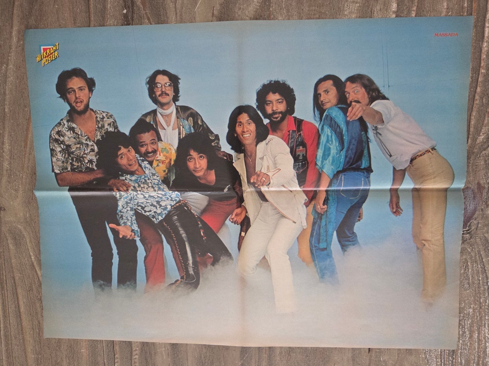 Vintage poster van de band Massada, Ophalen of Verzenden, Zo goed als nieuw, A1 t/m A3, Muziek