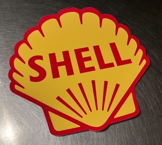 SHELL logo schelp - retro sticker, Verzamelen, Ophalen of Verzenden, Zo goed als nieuw, Formule 1
