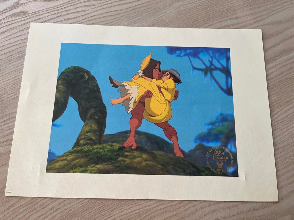 Disney Tarzan & Jane Lithograph 2000, Antiek en Kunst, Kunst | Litho's en Zeefdrukken, Ophalen of Verzenden