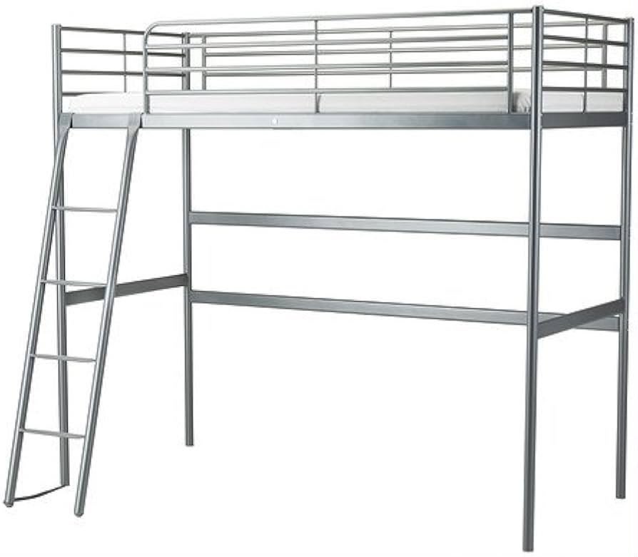 IKEA SVÄRTA hoogslaper 90x200 cm ijzer., Ophalen, Gebruikt, Eenpersoons, 90 cm