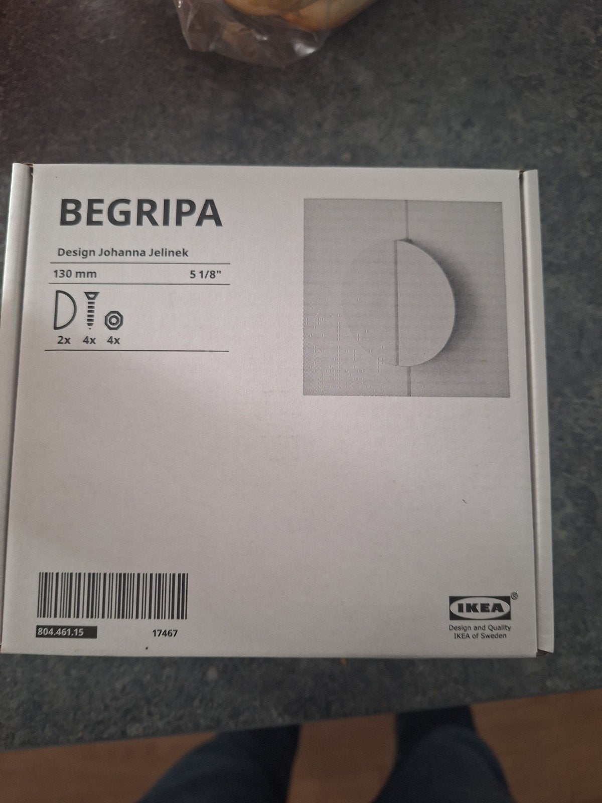 IKEA BEGRIPA Handgrepen 130 mm - Wit (2 stuks), Ophalen, Nieuw