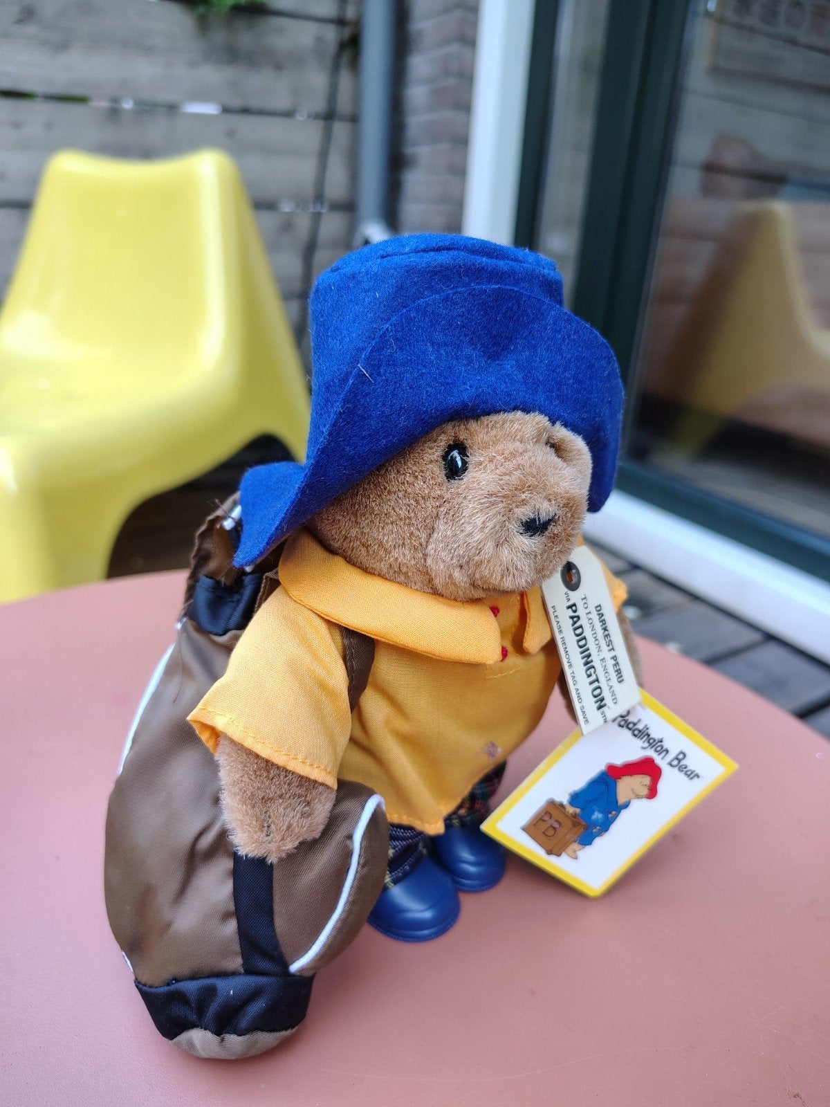 Paddington Beer met blauwe hoed en gele jas, Overige merken, Overige karakters, Beer, Ophalen of Verzenden