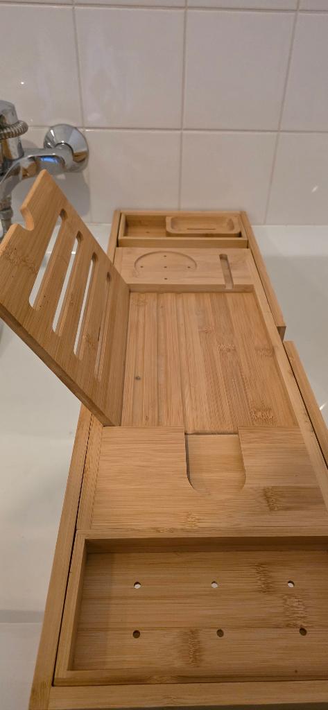 Extendable Bath Tray for Bathtub wood almost new, Ophalen, Nieuw