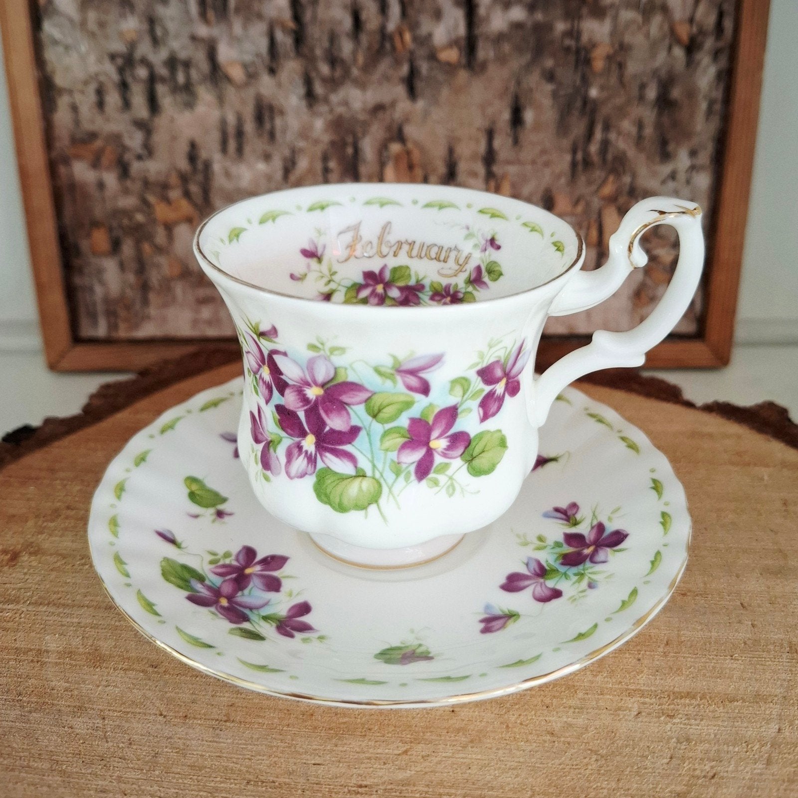 Royal Albert 'February', kop en schotel, Ophalen of Verzenden