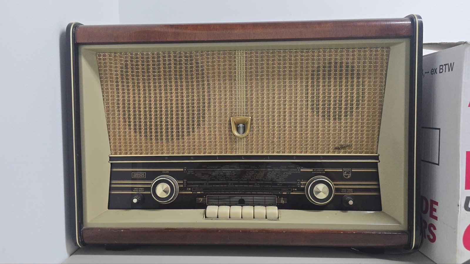 Prachtige vintage Philips radio - Hollandsche kwaliteit, Ophalen of Verzenden, Gebruikt, Radio
