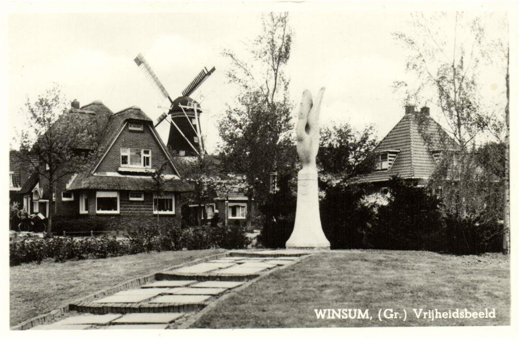 Winsum, [Gr.] Vrijheidsbeeld - gelopen, Ophalen of Verzenden, Voor 1920, Gelopen, Groningen