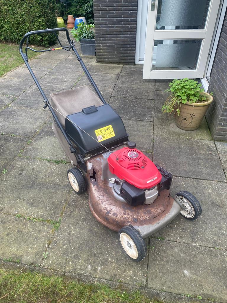 Honda Grasmaaier 60 cm - Motor en mes OK, Tuin en Terras, Grasmaaiers, Cirkelmaaier, Gebruikt, Ophalen of Verzenden, Opvangbak