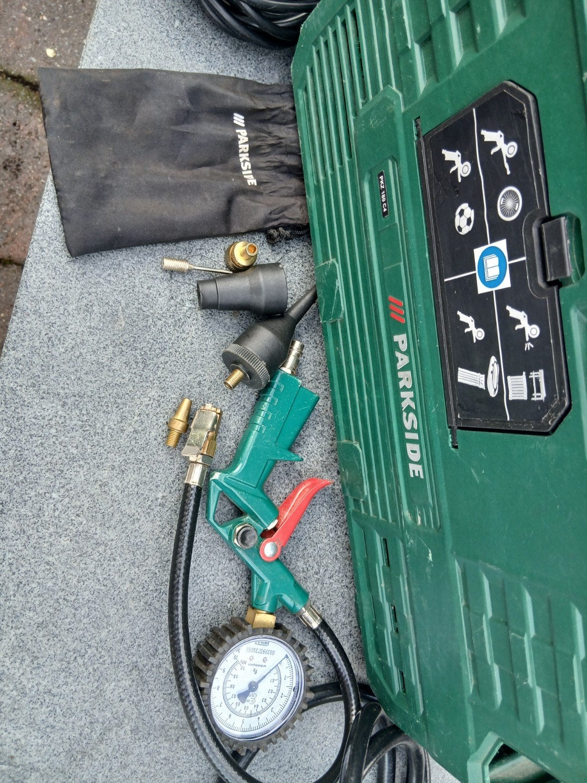 Compressor Parkside., Doe-het-zelf en Verbouw, Compressors, Ophalen, Gebruikt, 6 tot 10 bar, Minder dan 200 liter/min