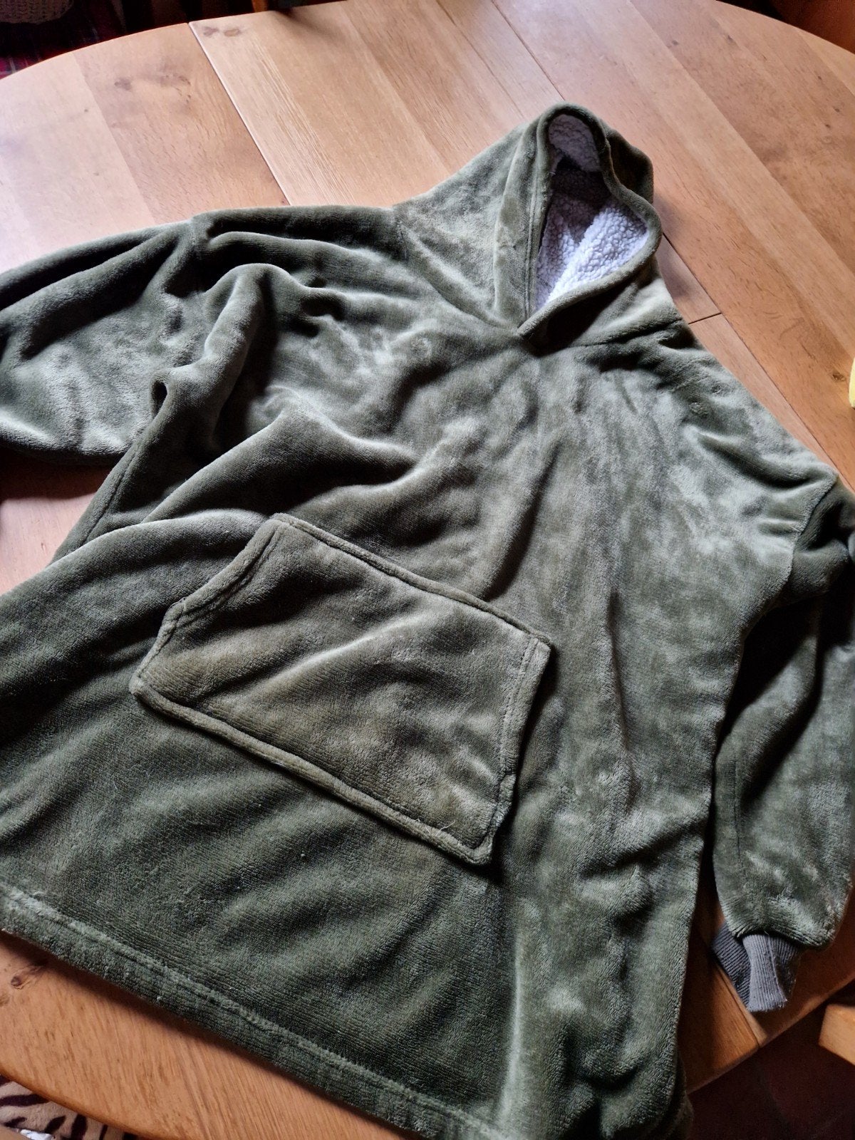 OVERSIZED WARME GEVOERDE GROENE HOODIE MAAT XL, Ophalen of Verzenden, Zo goed als nieuw, Maat 46/48 (XL) of groter, Groen