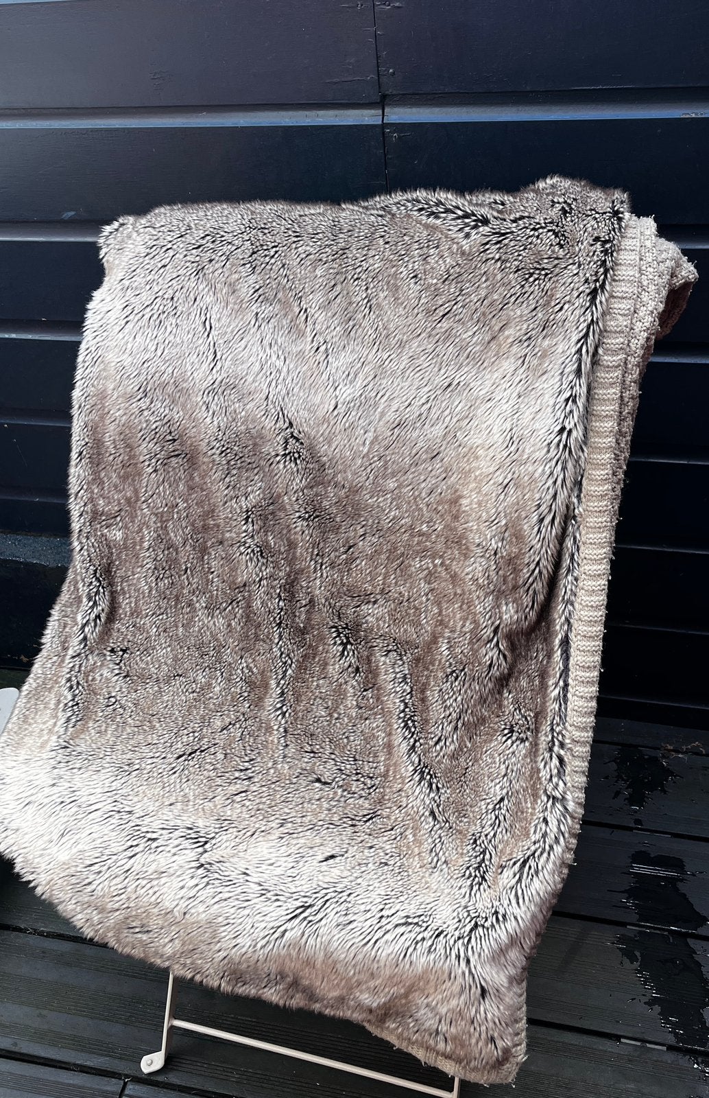 Rivièra Maison Plaid + 2 Kussens 45 x 45 cm – Bruin/Beige, Huis en Inrichting, Ophalen of Verzenden, Zo goed als nieuw