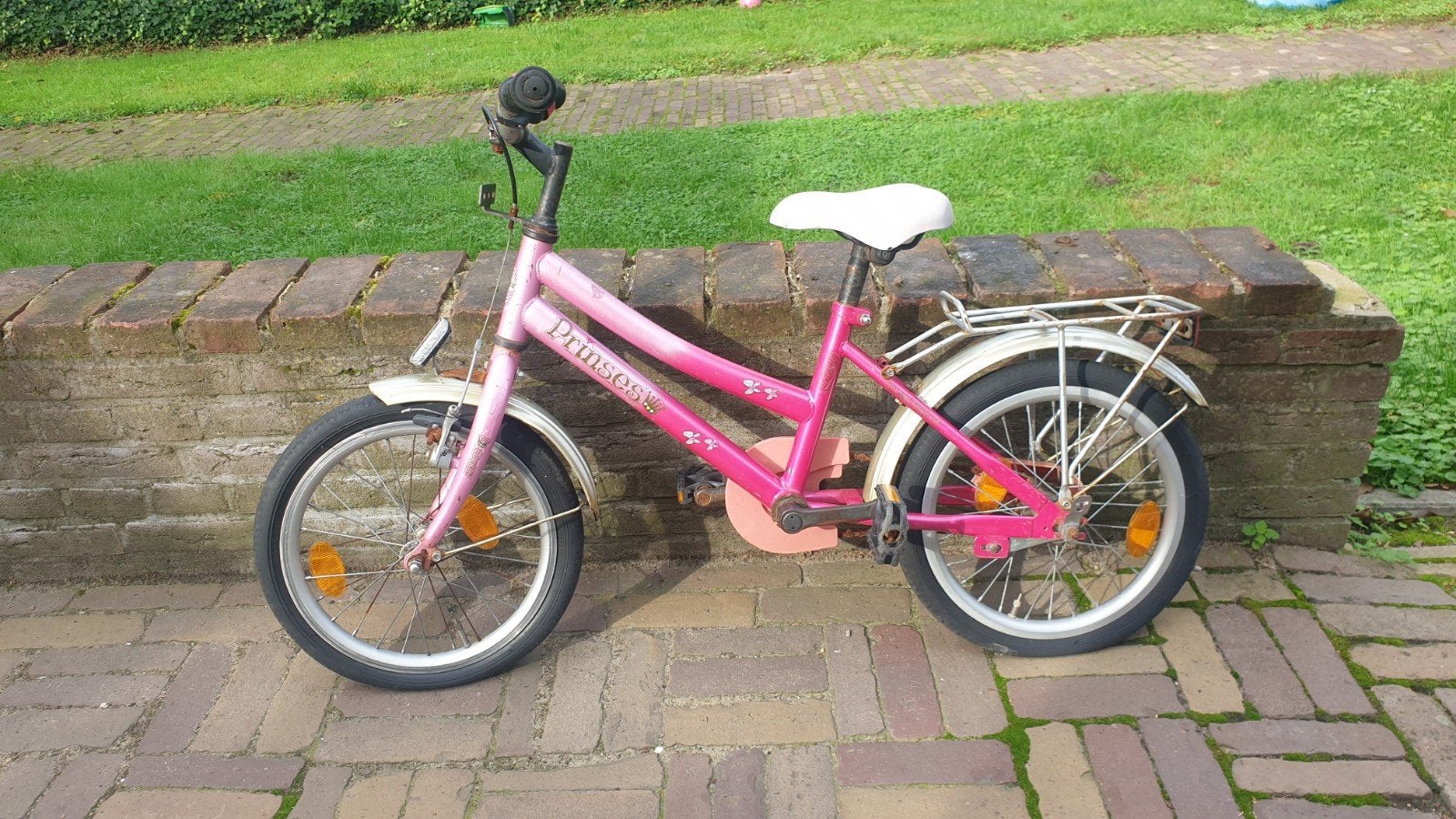 Roze fiets, Loekie prinses, Ophalen, Gebruikt, 16 tot 20 inch, Loekie Prinses