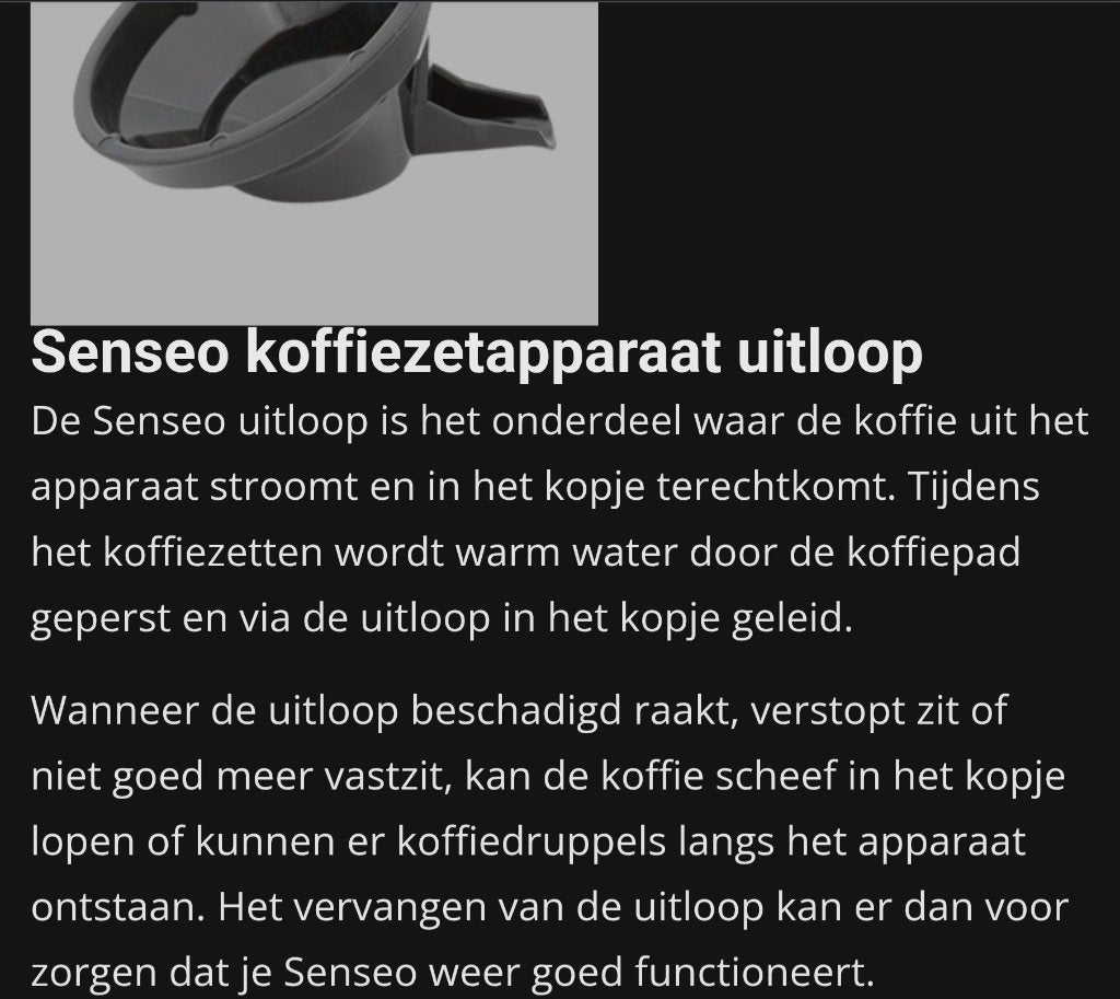 Philips Senseo uitloop 422224742553, Ophalen, Nieuw, Koffiemachine