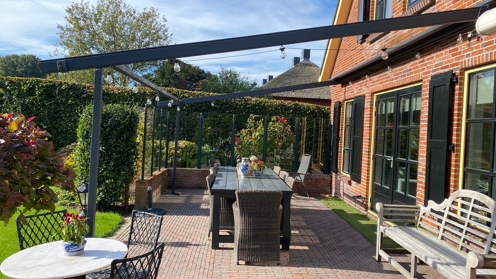 Super mooi sterk pergola  6 bij 4meter, Ophalen, Zo goed als nieuw, Tuinpaviljoen