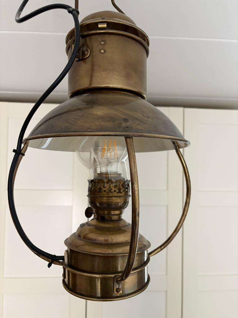 Vintage scheepslamp / hanglamp, Ophalen